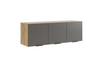 Антресоль трехдверная Крафт золотой Графит