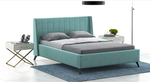 Кровать Мелисса 1.6 с подъемным механизмом (Вивальди 10 ментоловый)